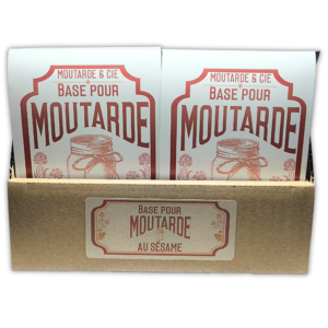Moutarde douce au sésame | Lot de 12 sachets 50g