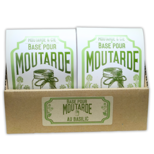 Moutarde maison au basilic | Lot de 12 sachets 50g