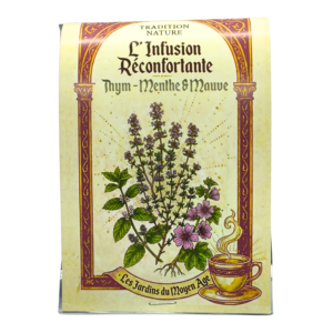 L’Infusion Réconfortante – Thym, Menthe & Mauve 25 g | Lot de 12